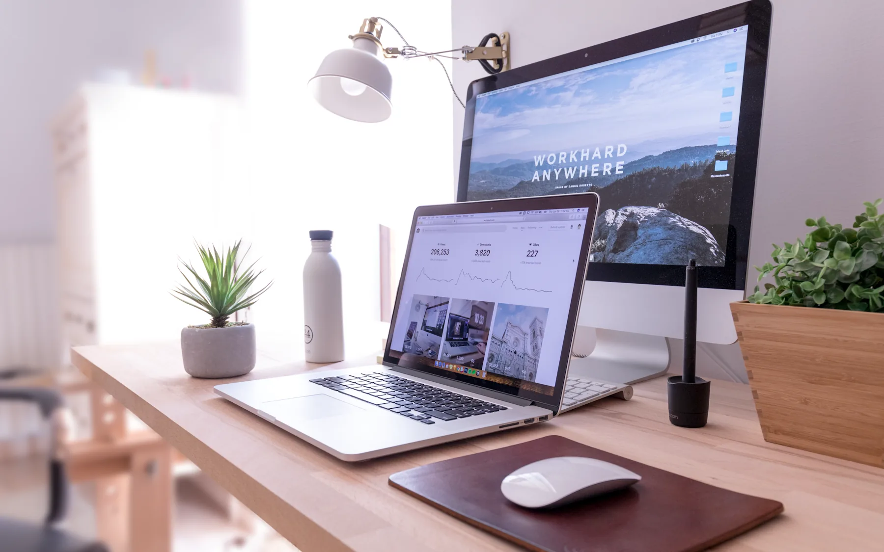 Professional website development workspace